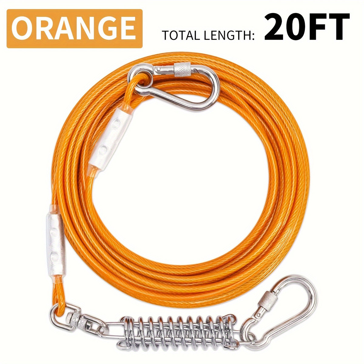 Pet Tie Out Cable For Dogs, 10/20/30ft