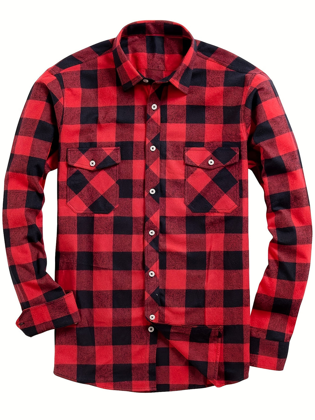 3pcs Stylish Plaid Pattern Long Sleeve Button Down Shirts