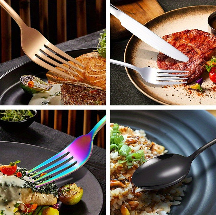 16pcs/24pcs tableware stainless steel knife, fork and spoon set