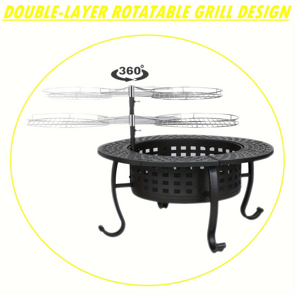 37" Metal Fire Pit For Outside