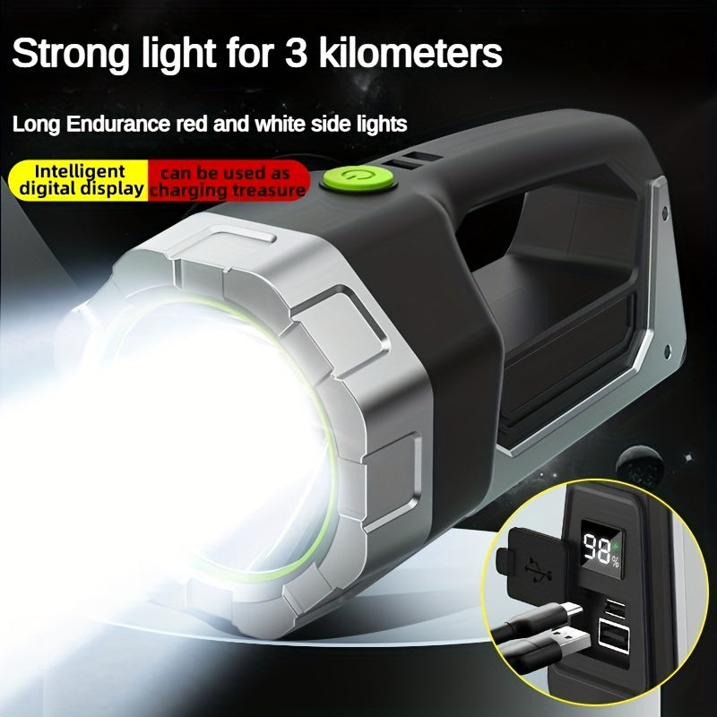 1pc High-Intensity LED Flashlight - Rechargeable