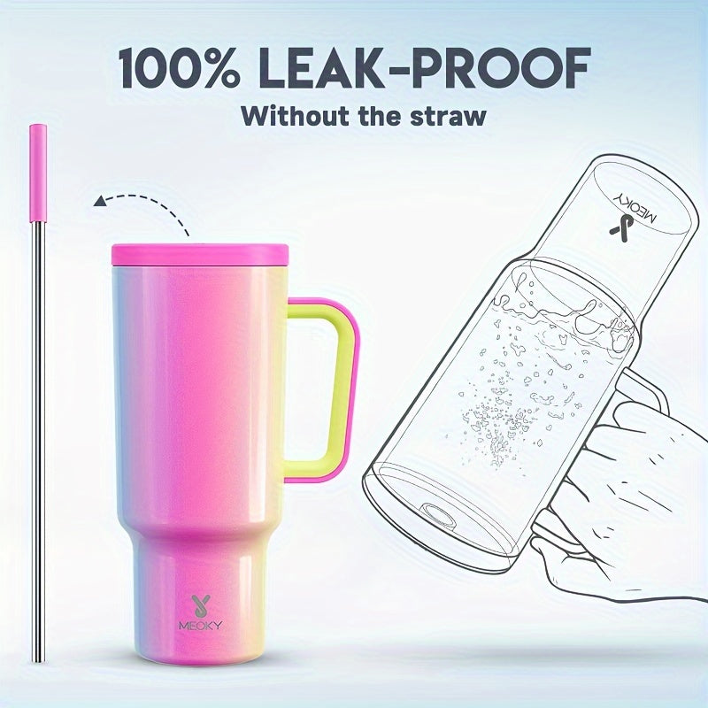 40oz Stainless Steel Insulated Tumbler With Lid And Straw