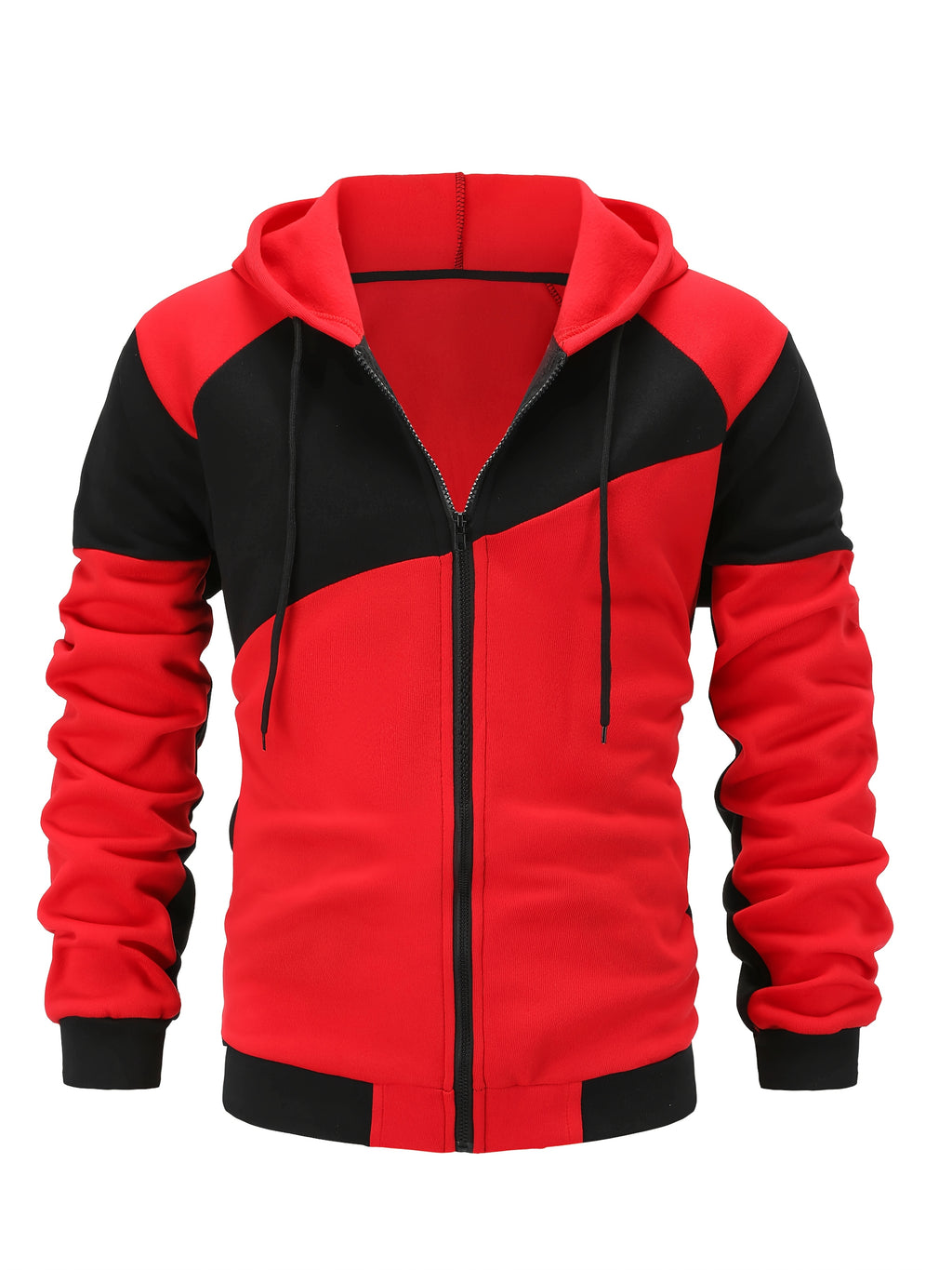 Double Layer Drawstring Hooded Jacket