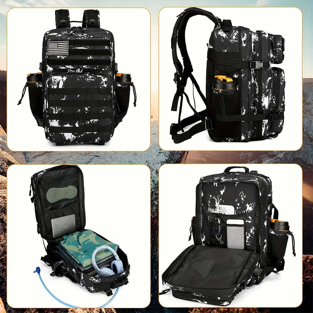 25L Large Capacity Rucksack Backpack - Water-Resistant