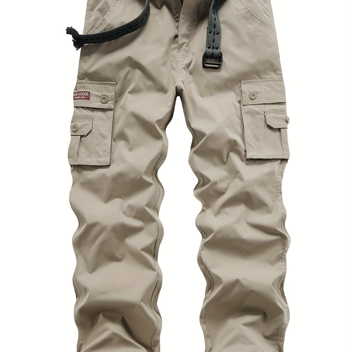 Classic Design Multi Flap Pockets Cargo Pants, Loose Fit Drawstring Cargo Pants