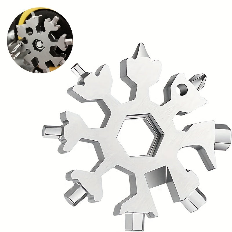 Durable Snowflake Multifunctional Tool Kit - 18 Essential Tools in One