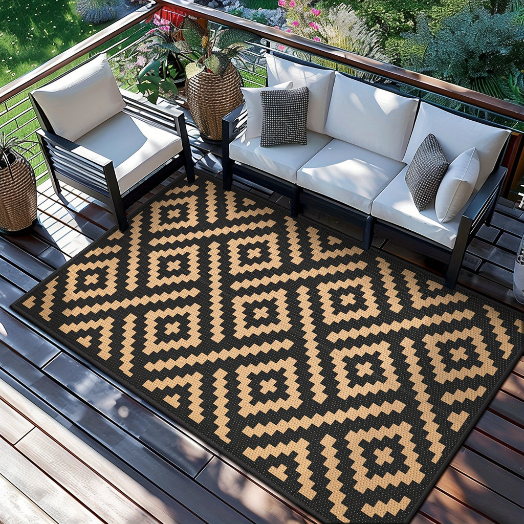 Outdoor Rug Waterproof, Reversible Mats