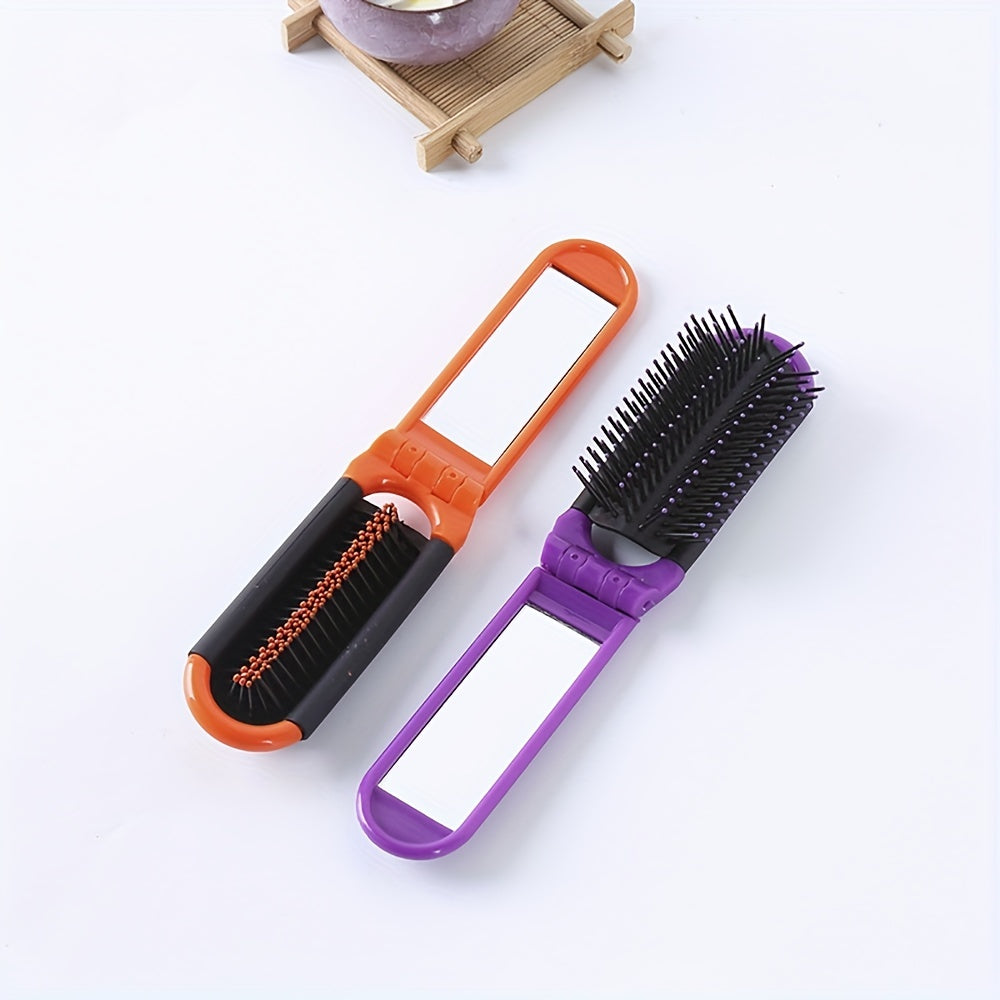Compact Travel Hair Brush - Ultra-Portable, Foldable, Pocket-Sized