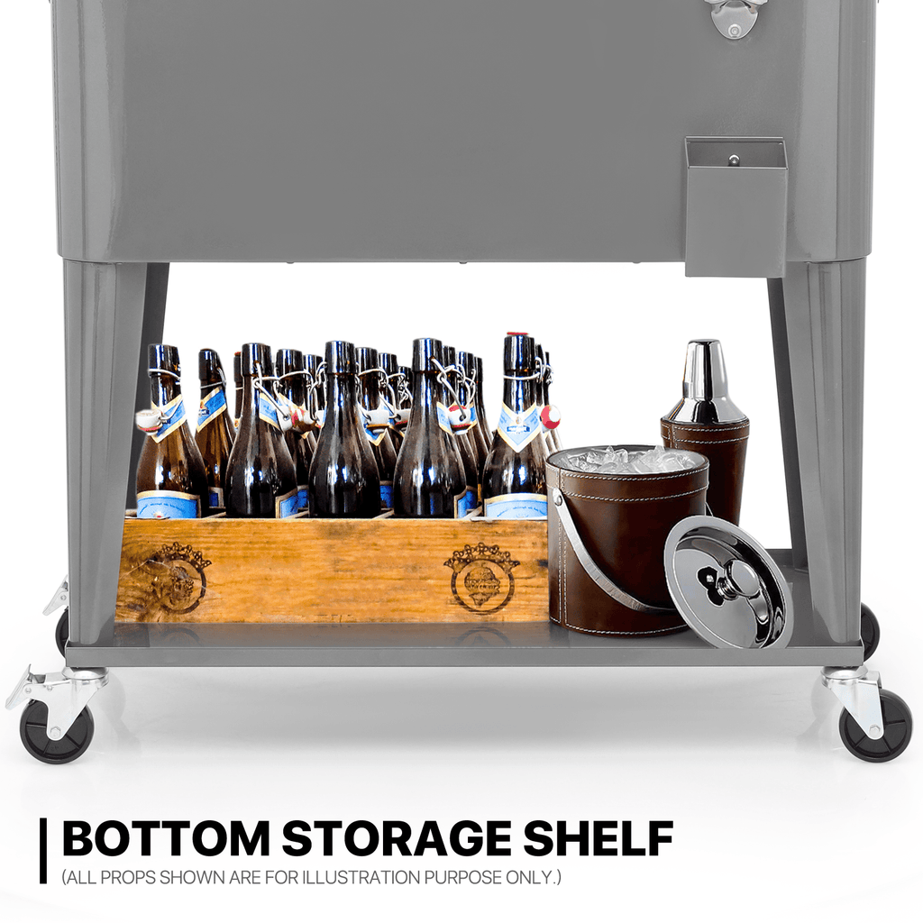 MADOG 80 Quart Rolling Ice Chest Cart