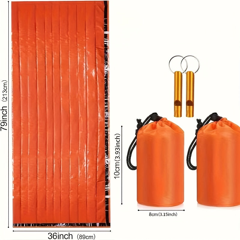 1/2pcs Outdoor Sleeping Bag, Emergency Camping Hiking Sleeping Bag