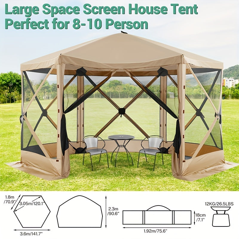 12x12ft Pop Up Canopy Screen House Tent
