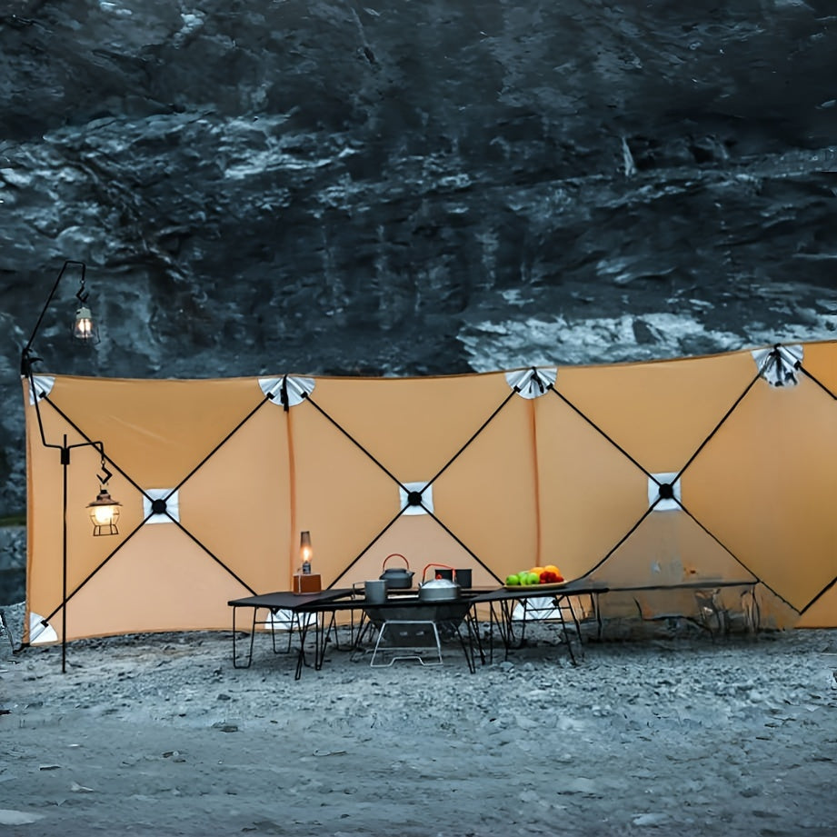 Camping windproof board, collapsible