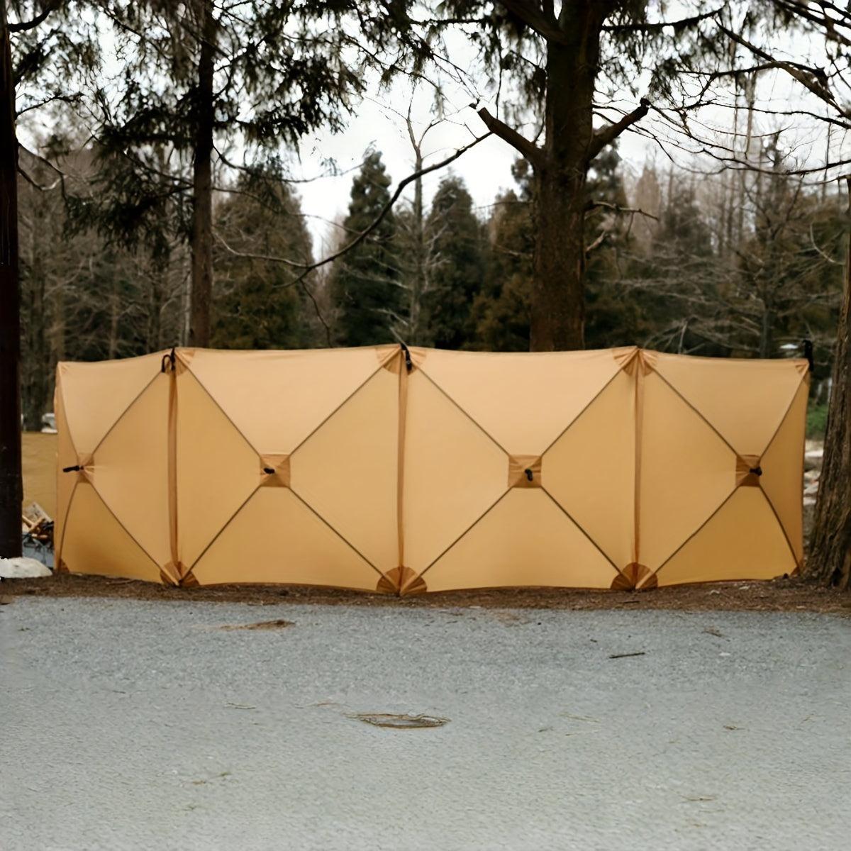 Camping windproof board, collapsible