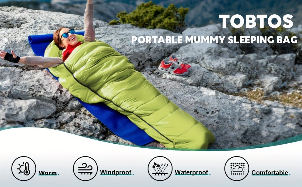 Mummy Sleeping Bag, 4 Season Warm & Cold Weather
