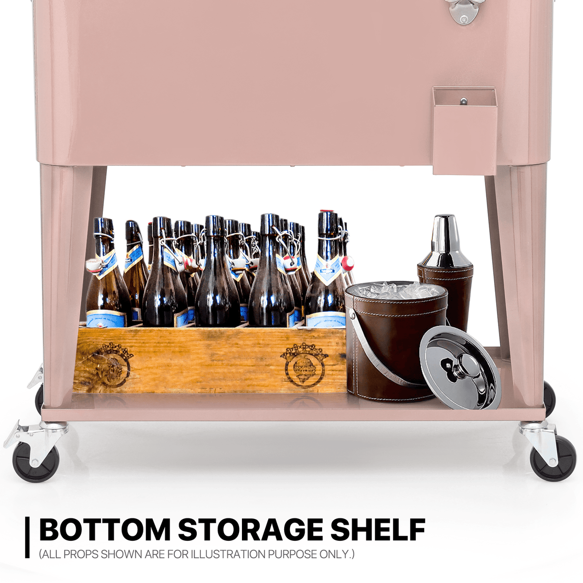 MADOG 80 Quart Rolling Ice Chest Cart