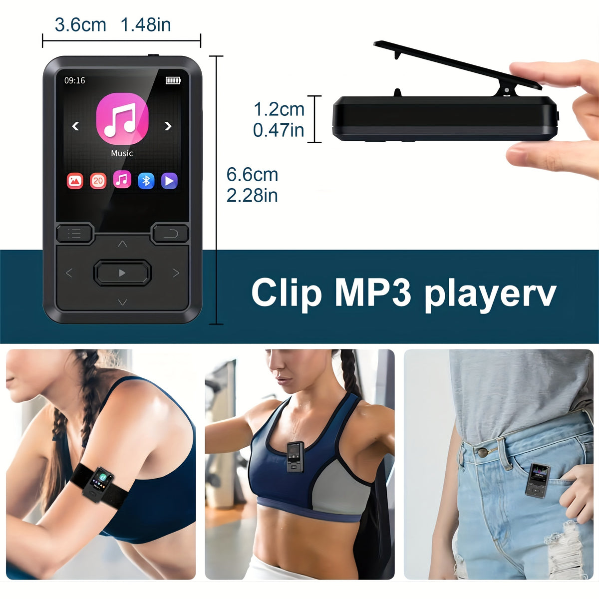 32GB Mini Portable MP3 Player - Exceptional High-Fidelity Sound
