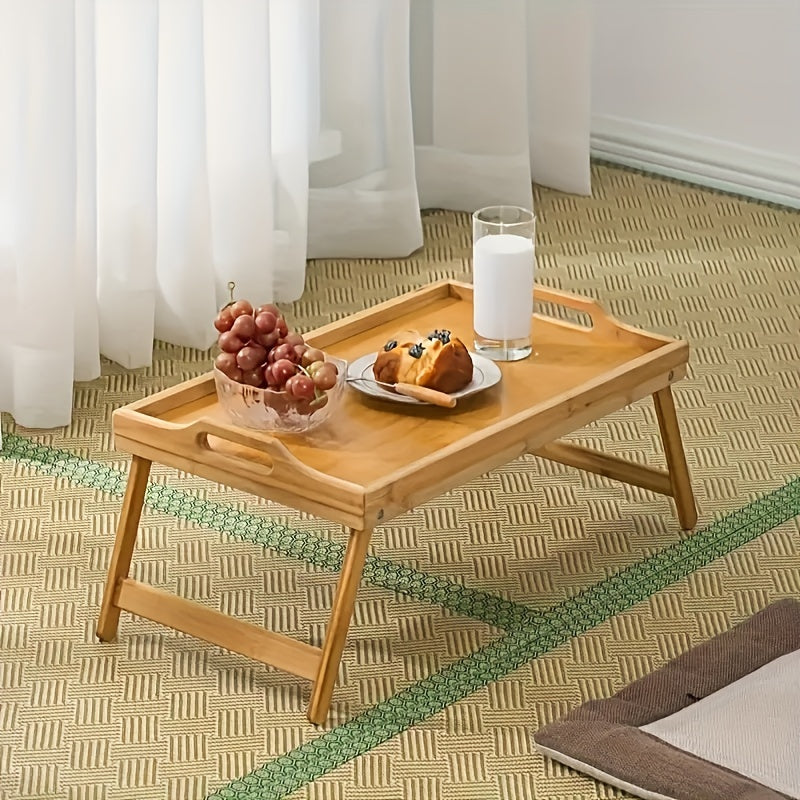 Portable Bamboo Tray Table - Foldable