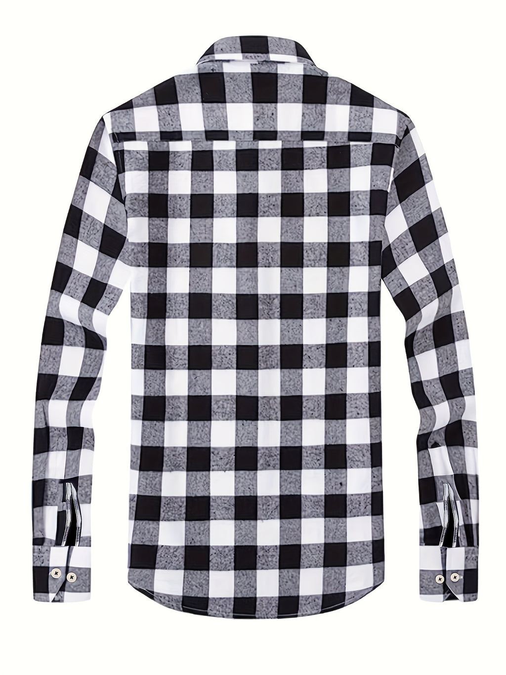 3pcs Stylish Plaid Pattern Long Sleeve Button Down Shirts