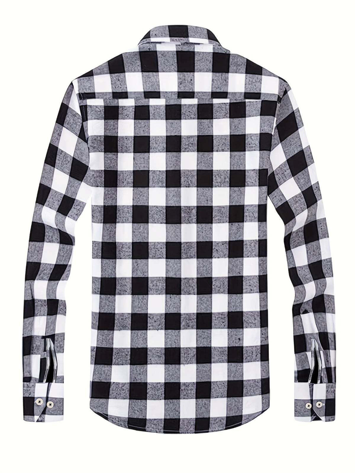 3pcs Stylish Plaid Pattern Long Sleeve Button Down Shirts