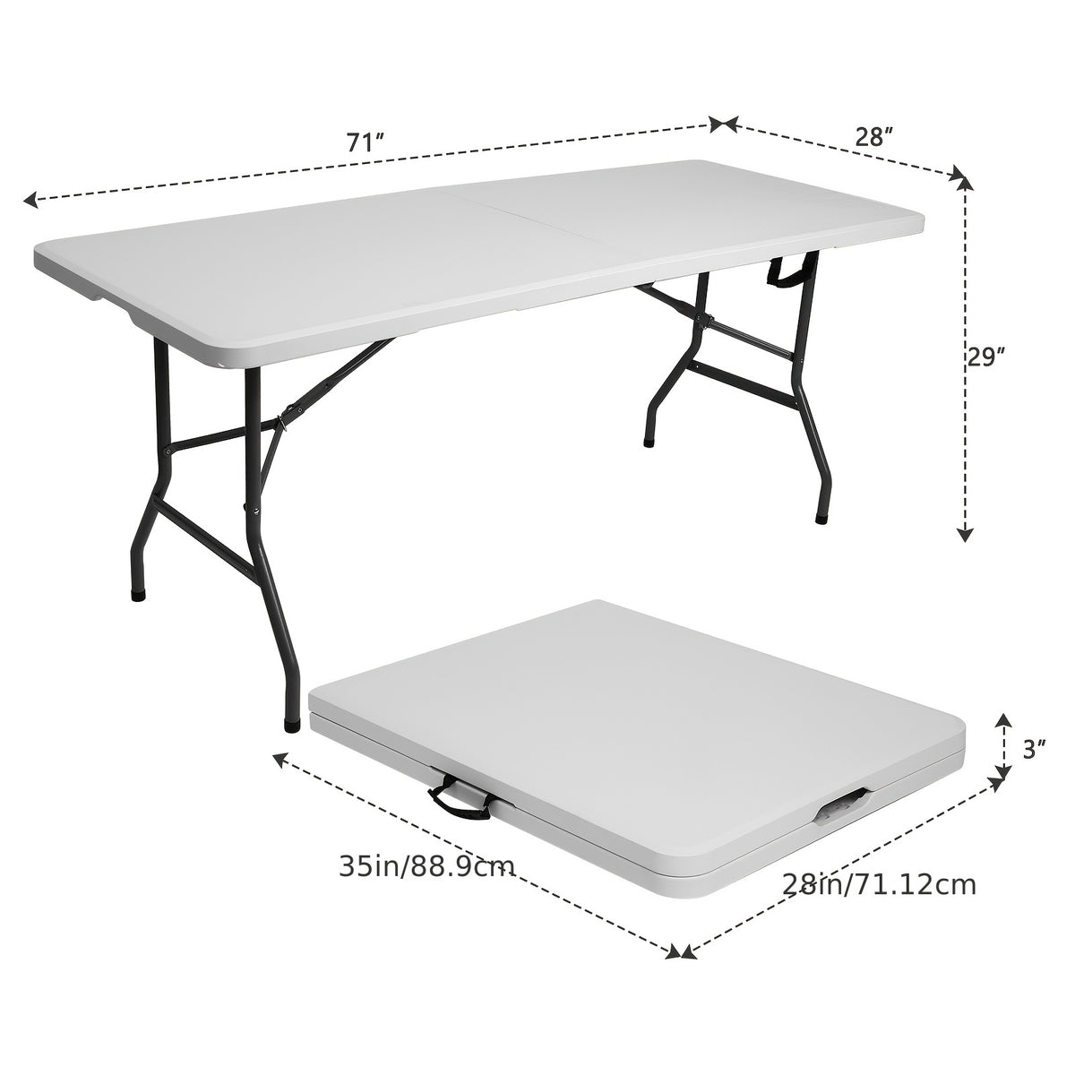 4ft/6ft Plastic Folding Table