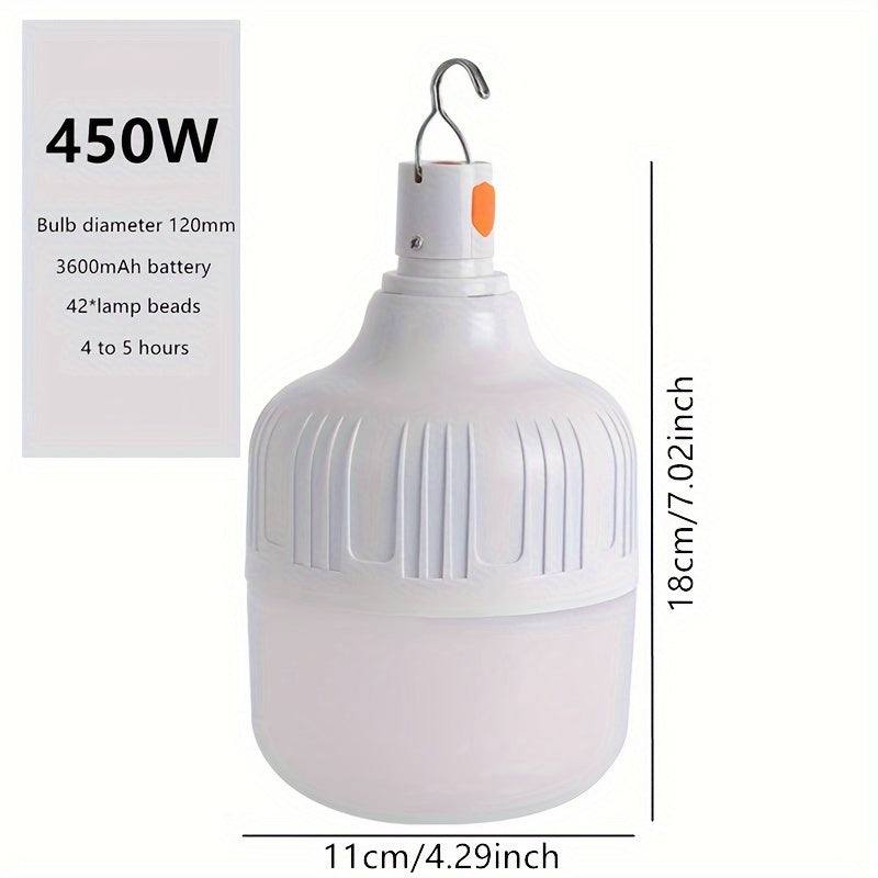 Portable Powerhouse LED Emergency Light - 80W/180W/320W/450W Rechargeable Lantern