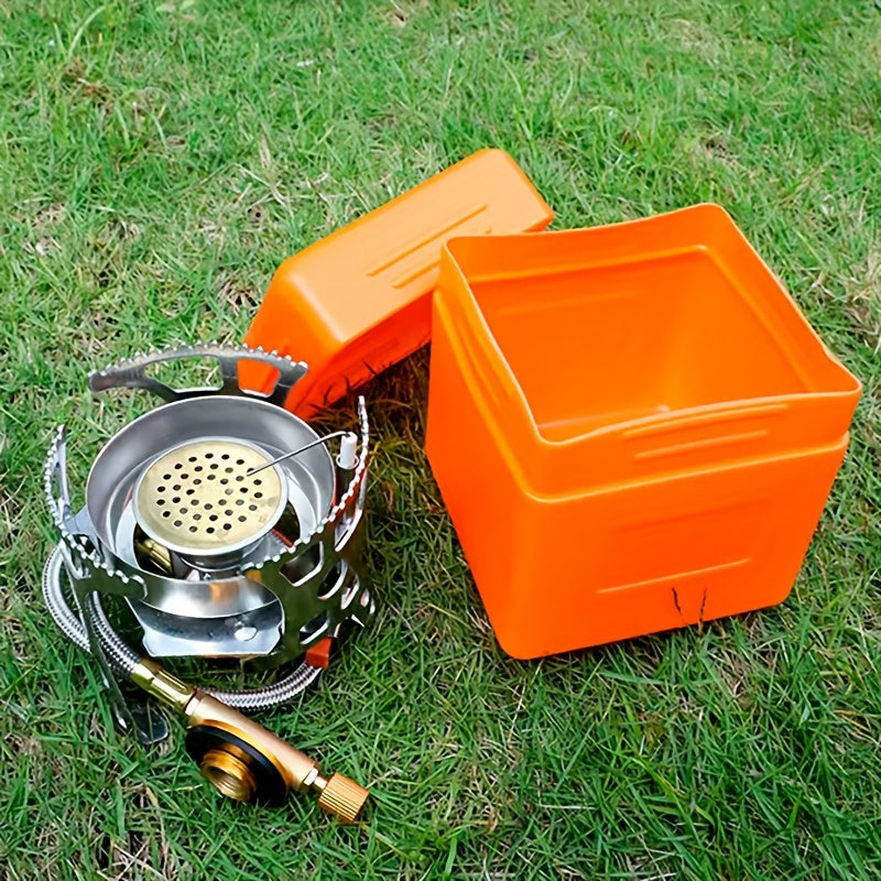 3500W/6800W Portable Folding Gas Stove With Fuel Tank, Electric Ignition, Carry Case