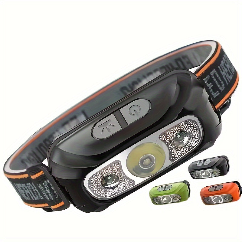LED Super Bright Wave Induction USB Charging Mini Headlight