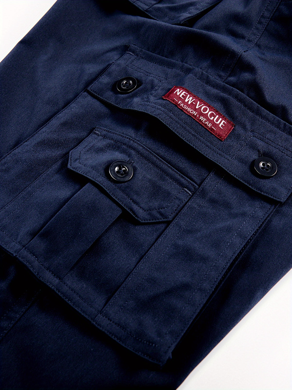 Classic Design Multi Flap Pockets Cargo Pants, Loose Fit Drawstring Cargo Pants