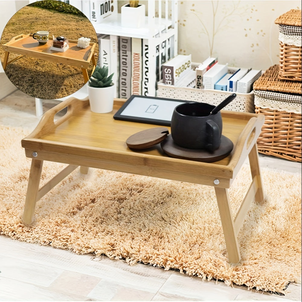 Portable Bamboo Tray Table - Foldable