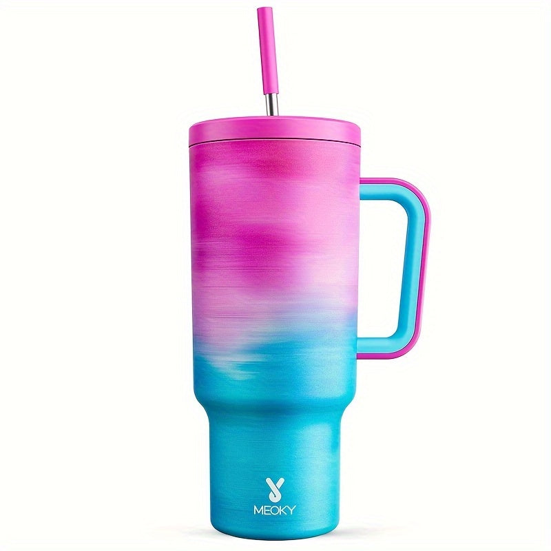 40oz Stainless Steel Insulated Tumbler With Lid And Straw