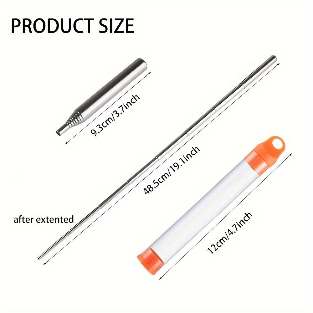 1pc/2pcs Stainless Steel Telescopic Blowing Tube for Fires