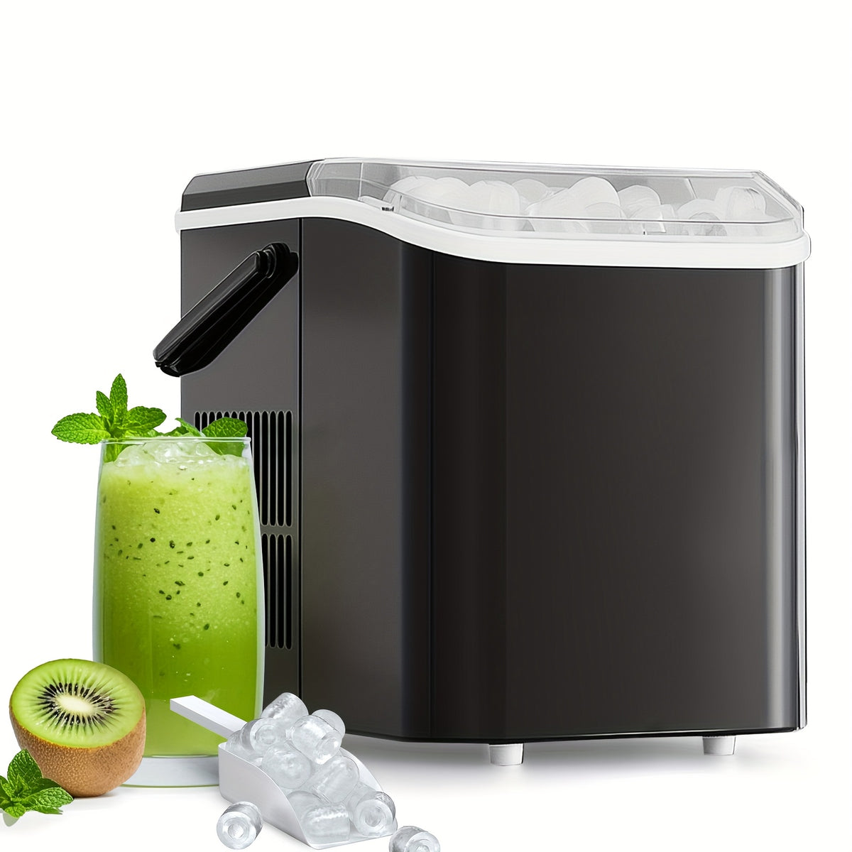 Portable Outdoor Ice Maker Countertop Low Noise One-Touch Operation