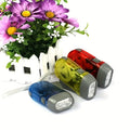 2pcs 3 LED Hand Crank Powered Flashlights, For Emergency