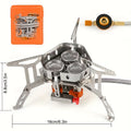 3500W/6800W Portable Folding Gas Stove With Fuel Tank, Electric Ignition, Carry Case