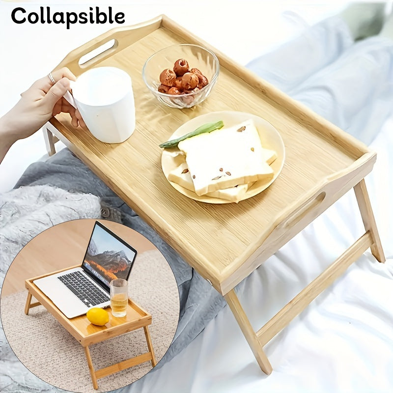 Portable Bamboo Tray Table - Foldable