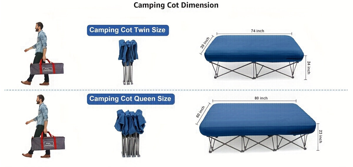 250/500LBS Extra Large capacity Heavy Duty Inflatable Bed with Carry Bag