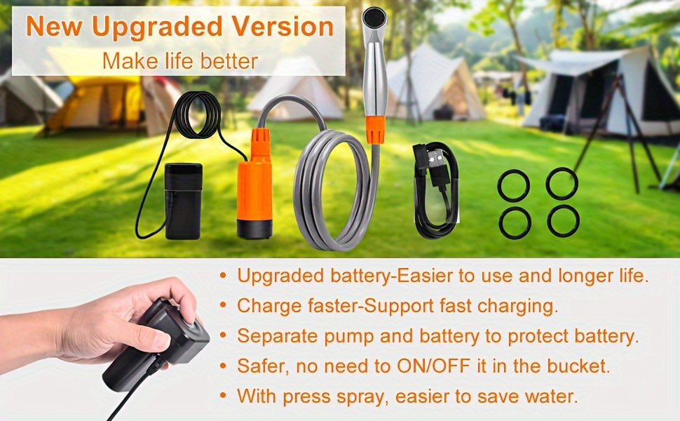Portable Shower For Camping, Outdoor Electric Shower