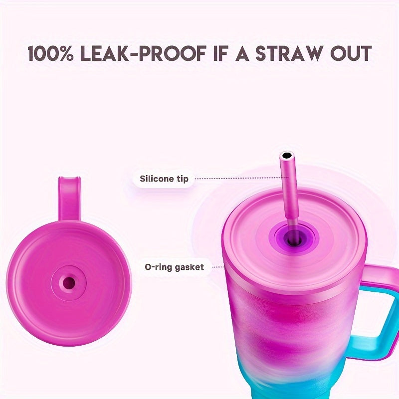 40oz Stainless Steel Insulated Tumbler With Lid And Straw