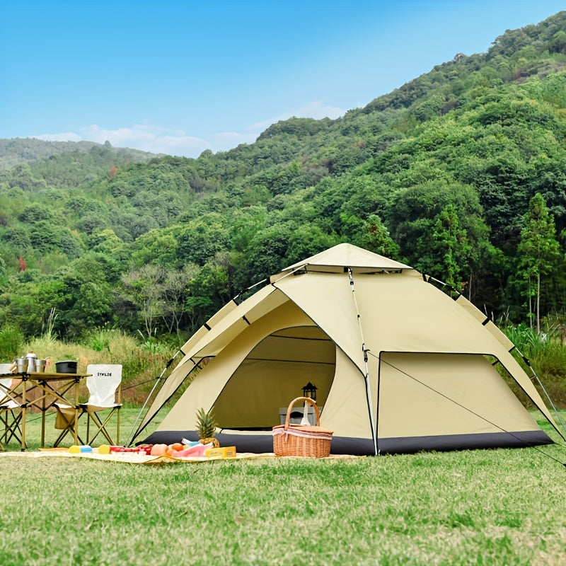 4-Person Family Camping Tent with Quick Setup