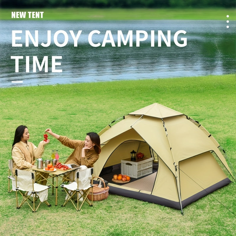 4-Person Family Camping Tent with Quick Setup