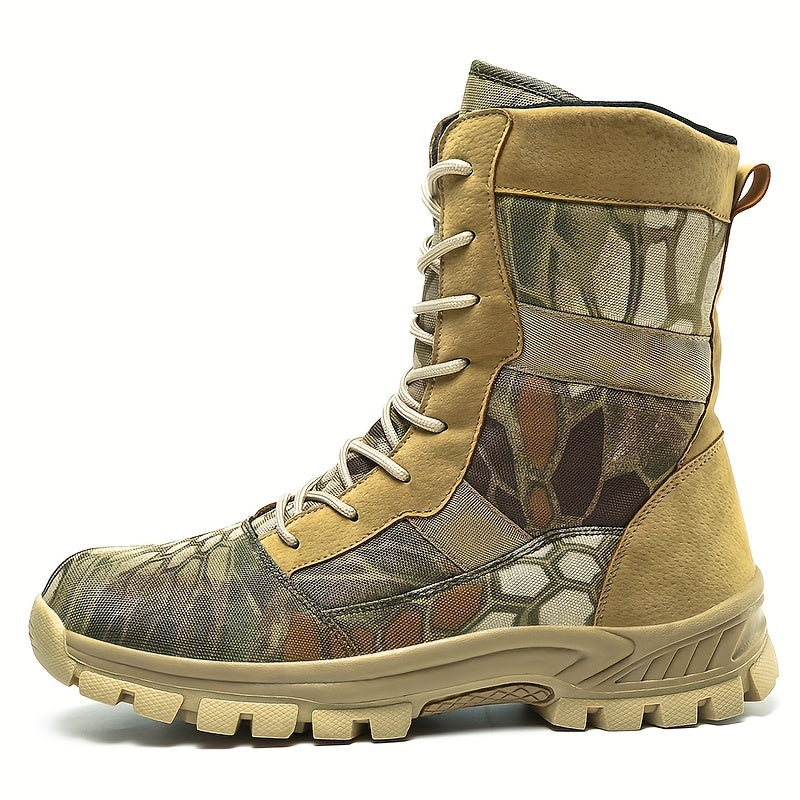 Men's Tactical Boots - Non-slip High-top Lace-up Fleece Warm Boots