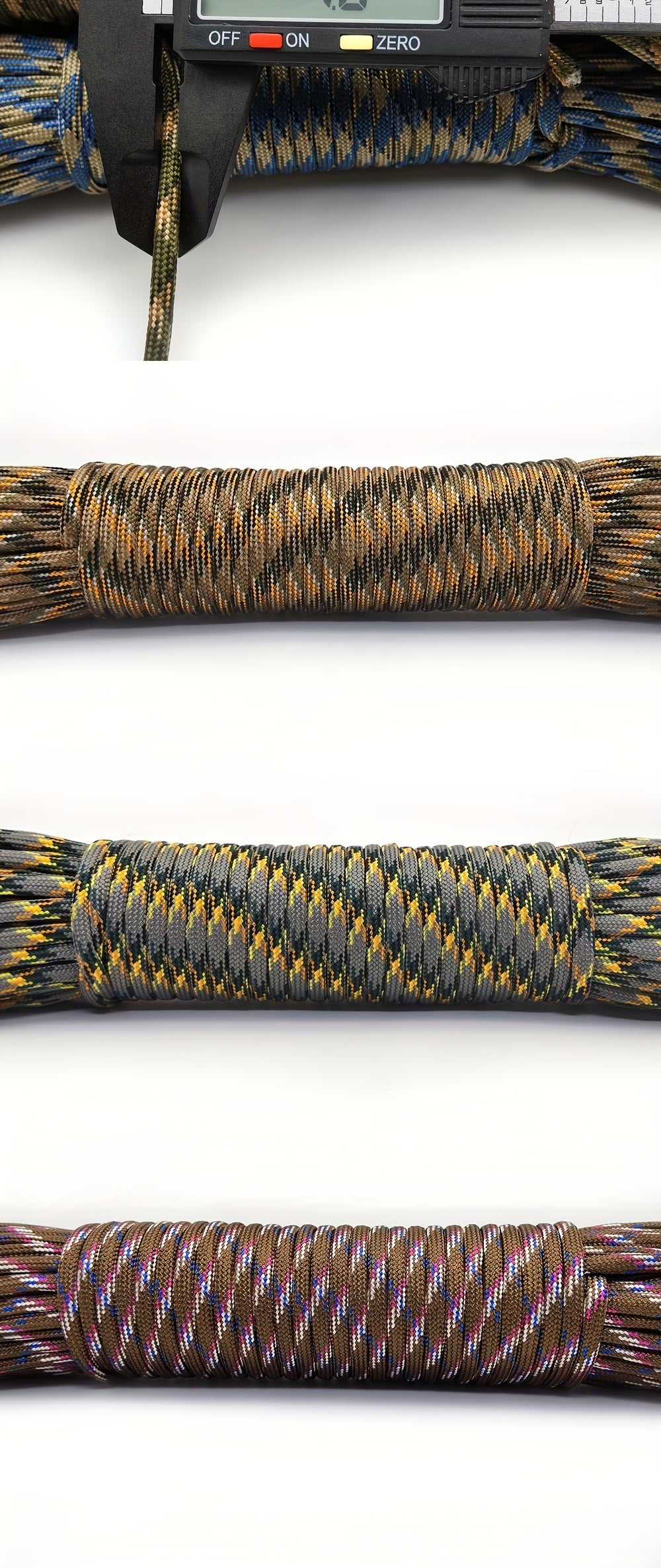 Durable Braided Paracord  Strong 4mm Diameter, 16.4FT Length